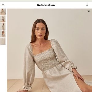 REFORMATION “Gitane” Linen Dress. NWT